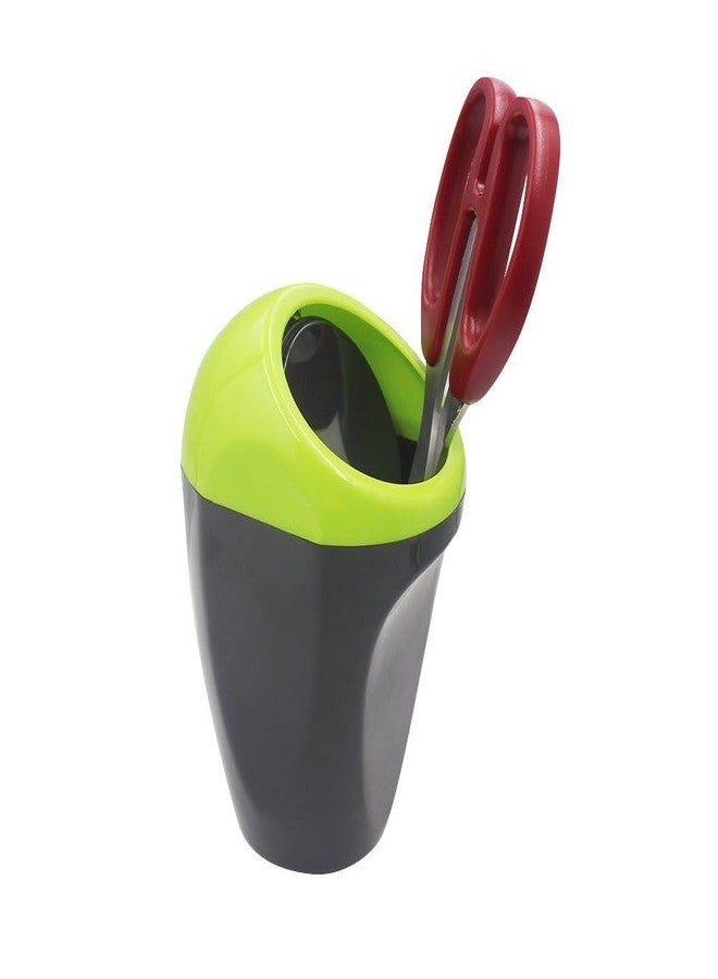 Storescent Mini Car Bustbin Can, Small Portable Trash Can with Lid, for Car Home Office (Pack of 2, Blue+Green) - Image 3